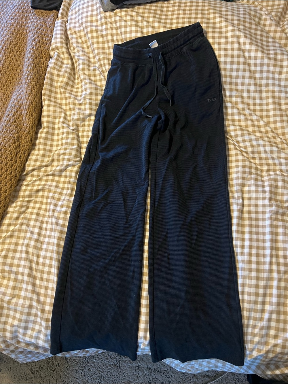 Aritzia Black Wide-Leg Lounge Pants
